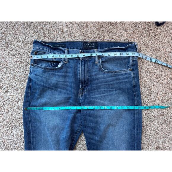 Lucky Brand Men's Blue Denim Jeans size 34 X 34; 121 Heritage Slim - Picture 6 of 11